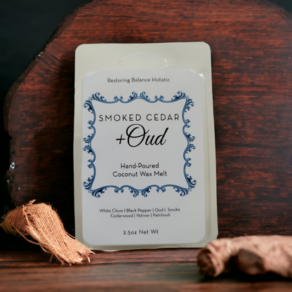 Smoked Cedar + Oud Wax Melt - Restoring Balance Shop